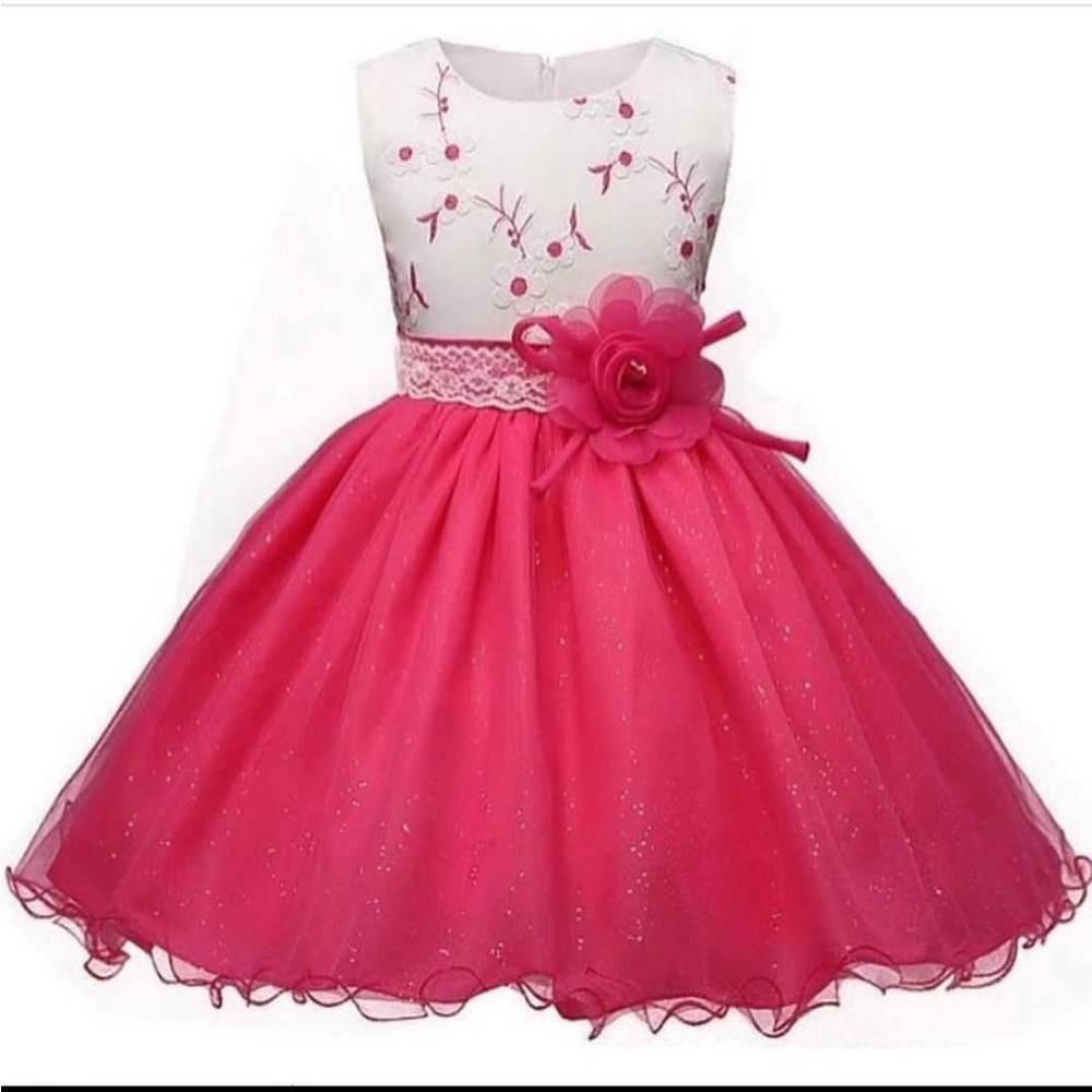 Pink Floral Kids Dress